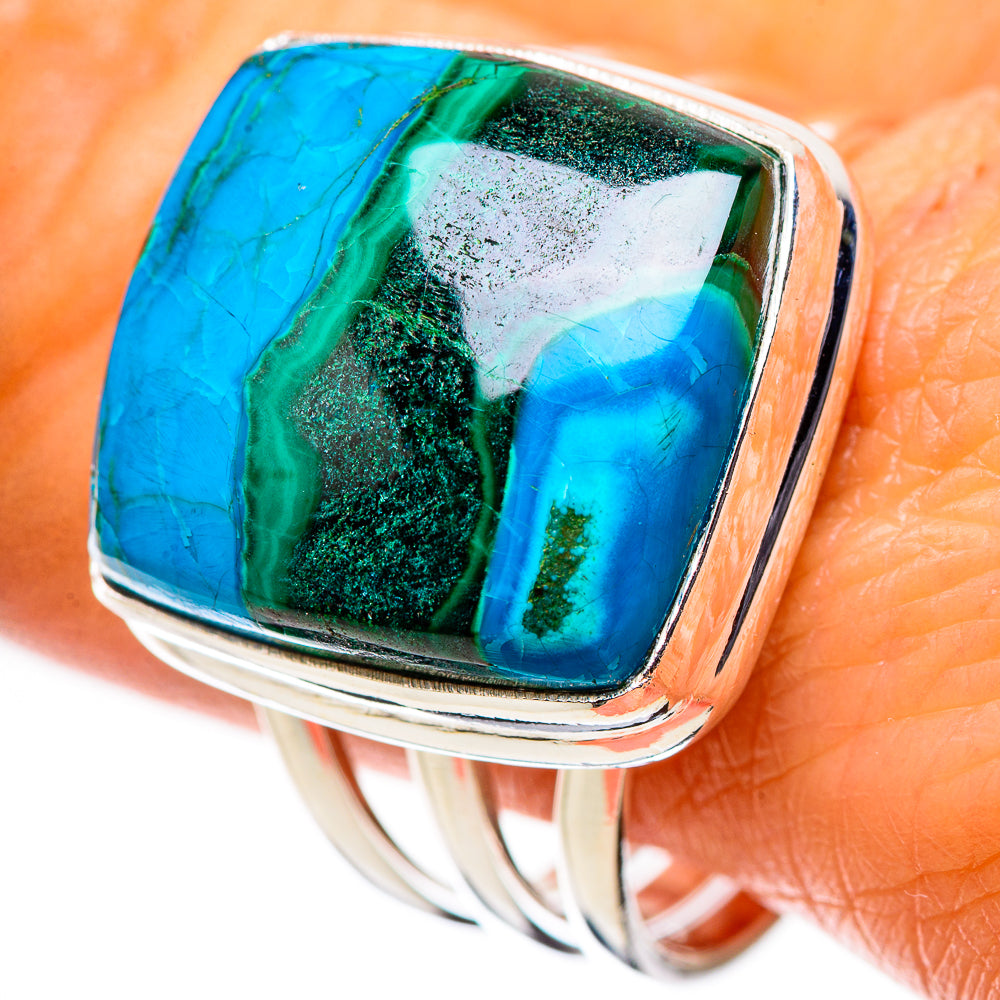 Malachite In Chrysocolla Ring Size 11 (925 Sterling Silver) RING135647