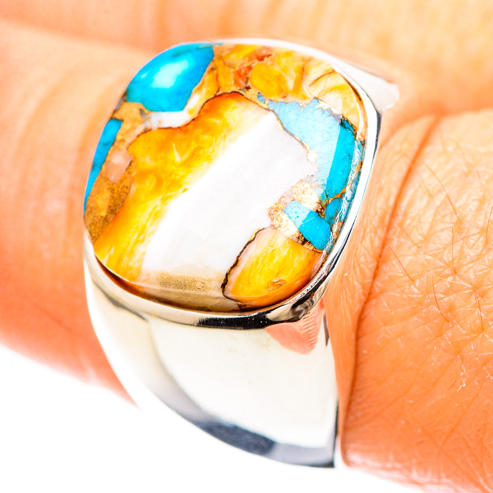 Spiny Oyster Turquoise Ring Size 8 (925 Sterling Silver) RING137075