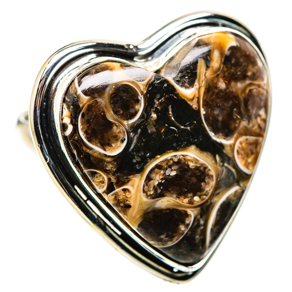 Large Turritella Agate Ring Size 6.25 (925 Sterling Silver) RING136120