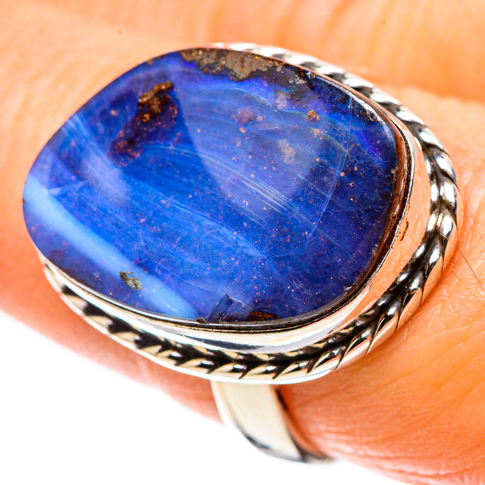 Boulder Opal 925 Sterling Silver Ring Size 8 (925 Sterling Silver) RING137641