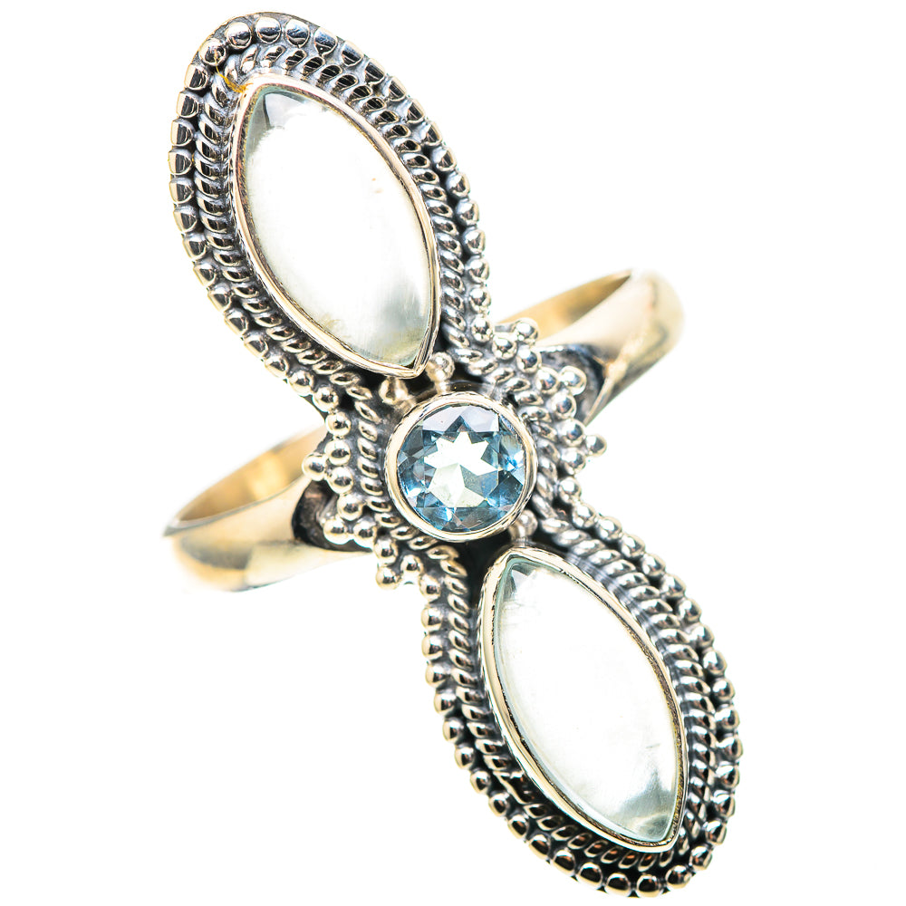 Large Natural Aquamarine, Blue Topaz 925 Sterling Silver Ring Size 10.75 (925 Sterling Silver) RING137544