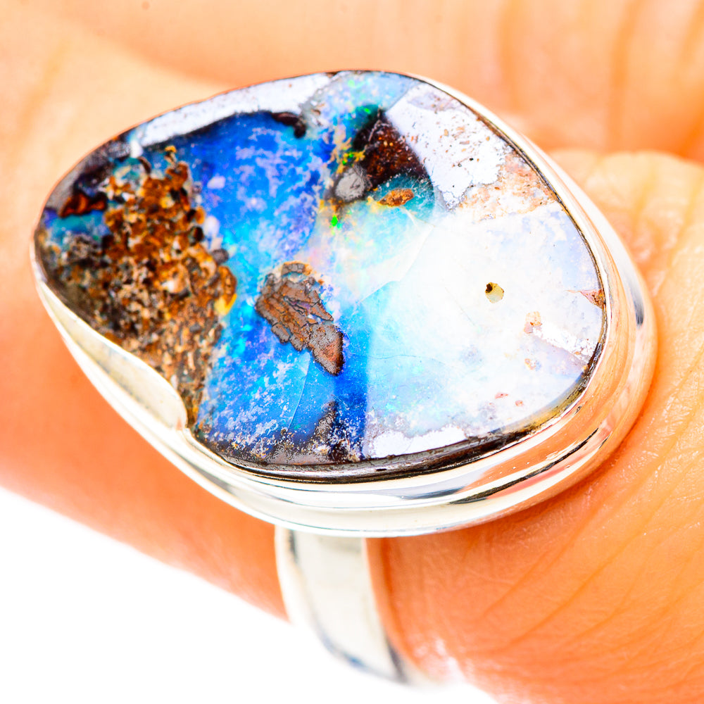Australian Boulder Opal Ring Size 6.5 (925 Sterling Silver) RING136791