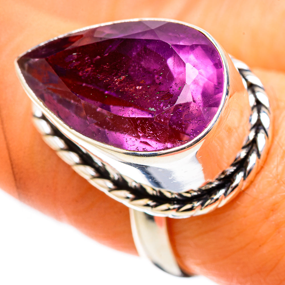 Faceted Amethyst Ring Size 7.5 (925 Sterling Silver) RING135223