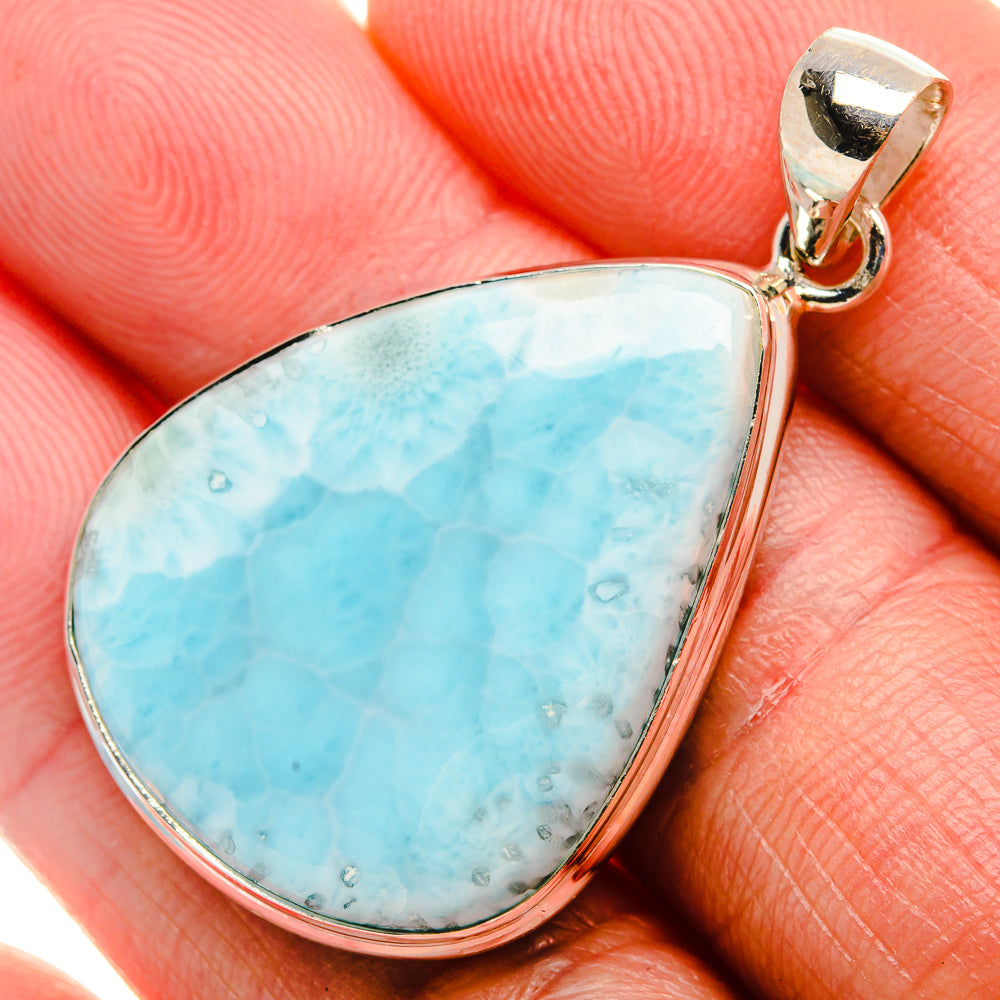 Larimar Pendant 1 5/8" (925 Sterling Silver) PD37576