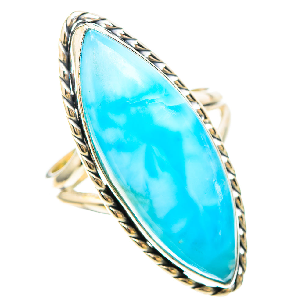 Large Larimar 925 Sterling Silver Ring Size 6.25 (925 Sterling Silver) RING137338