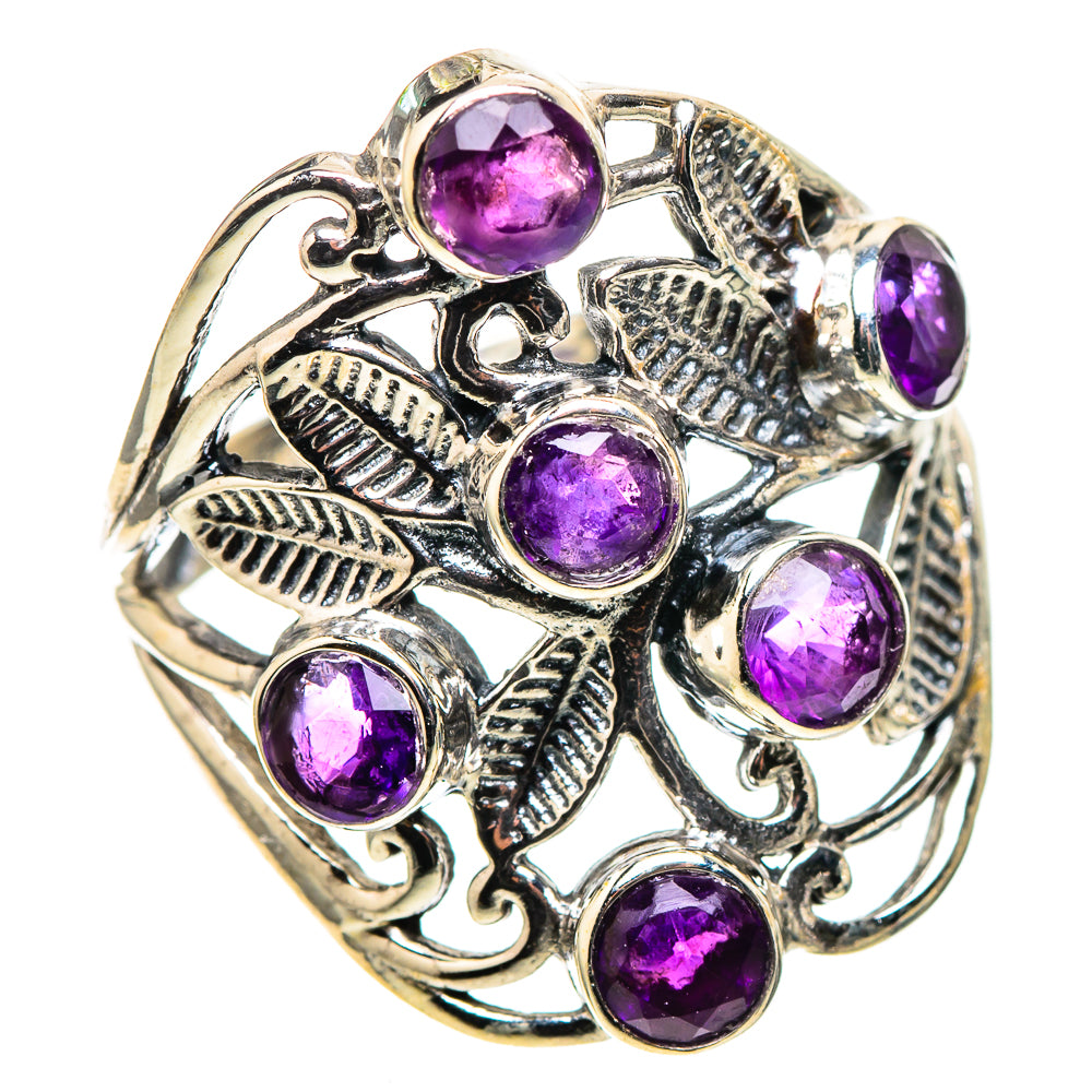 Faceted Amethyst 925 Sterling Silver Ring Size 8 (925 Sterling Silver) RING137604
