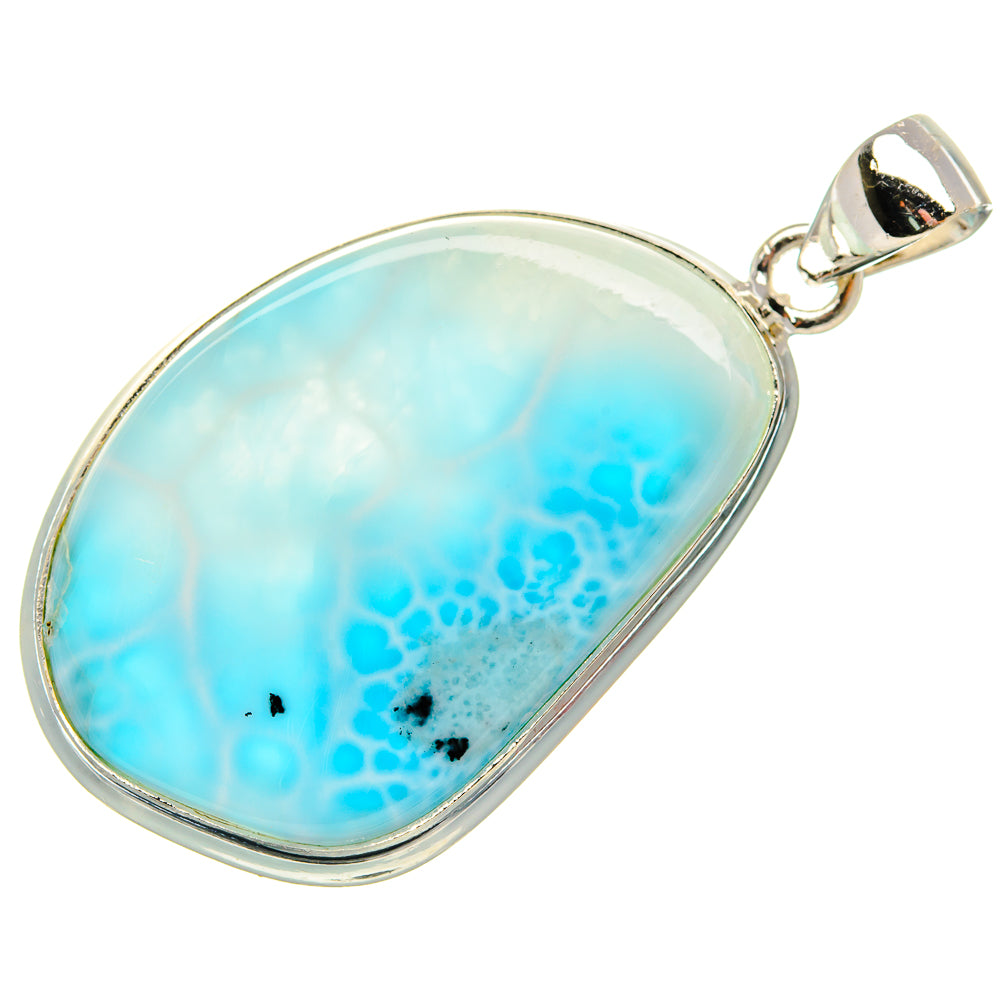Larimar Pendant 1 3/4" (925 Sterling Silver) PD37407