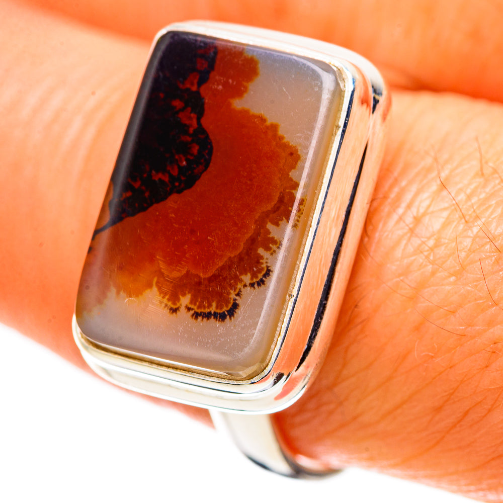 Scenic Dendritic Agate Ring Size 9 (925 Sterling Silver) RING134852