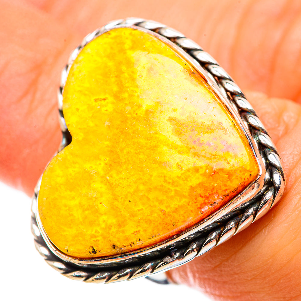 Large Bumblebee Jasper Ring Size 6.25 (925 Sterling Silver) RING135576