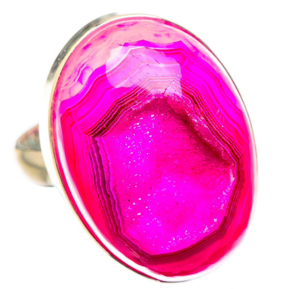 Large Pink Window Druzy Ring Size 9.5 (925 Sterling Silver) RING135591