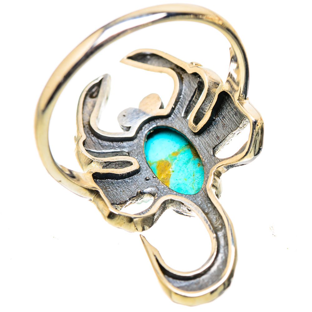 Anasilvercos Blue Copper Composite Turquoise Ring Size 10 (925 Sterling Silver)