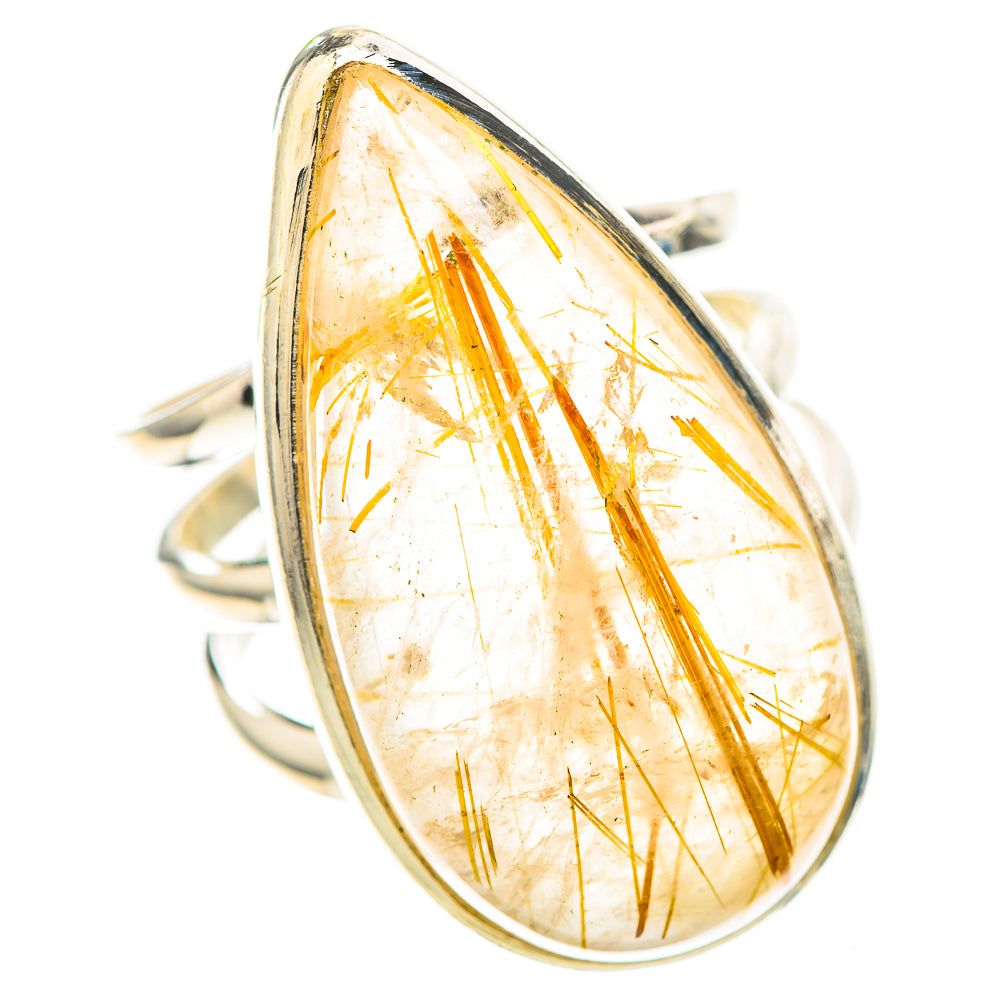 Large Rutilated Quartz Ring Size 6.75 (925 Sterling Silver) RING136930
