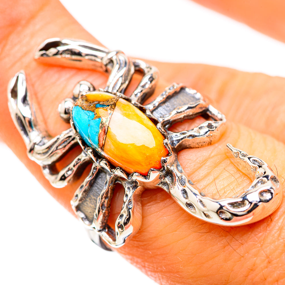 Spiny Oyster Turquoise Ring Size 7.25 (925 Sterling Silver) RING135269