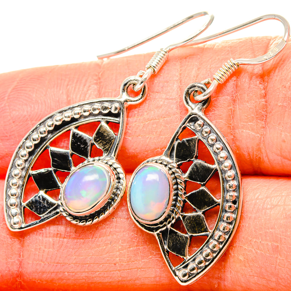 Ethiopian Opal Earrings 1 1/2" (925 Sterling Silver) EARR431469