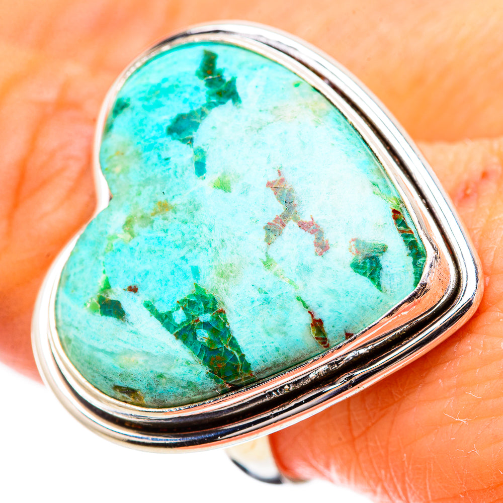 Large Chrysocolla Ring Size 9 (925 Sterling Silver) RING135375