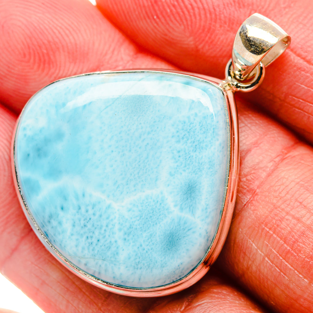 Larimar Pendant 1 1/2"  (925 Sterling Silver) PD37198