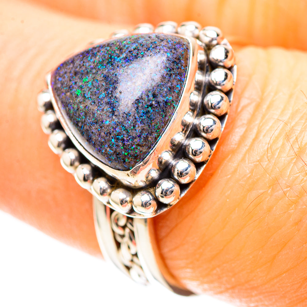 Andamooka Opal 925 Sterling Silver Ring Size 7.25 (925 Sterling Silver) RING137263