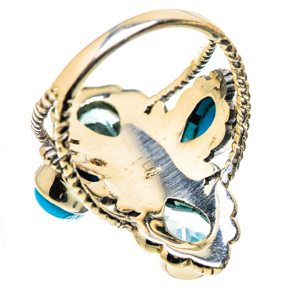 Blue Topaz, Sleeping Beauty Turquoise Ring Size 8.25 (925 Sterling Silver) RING134931