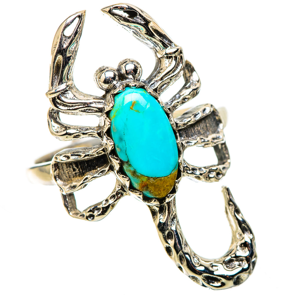 Anasilvercos Blue Copper Composite Turquoise Ring Size 10 (925 Sterling Silver)