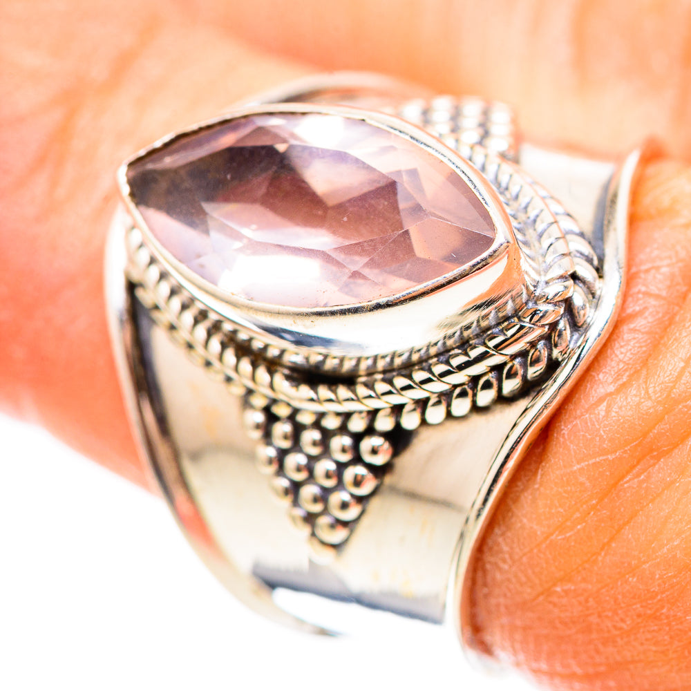 Rose Quartz 925 Sterling Silver Ring Size 6.5 Ana Co R136318