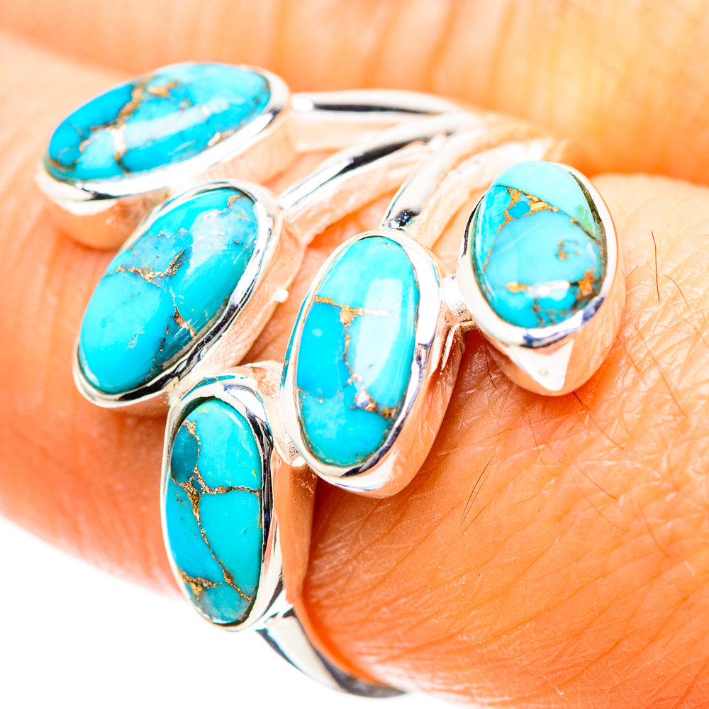 Blue Copper Composite Turquoise Ring Size 8.25 (925 Sterling Silver) RING136734