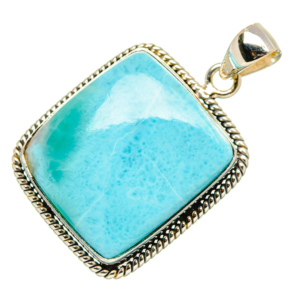 Larimar Pendant 1 1/2" (925 Sterling Silver) PD36858