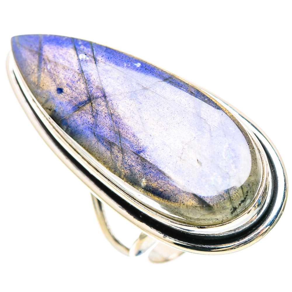 Huge Labradorite Ring Size 6.5 (925 Sterling Silver) RING136513