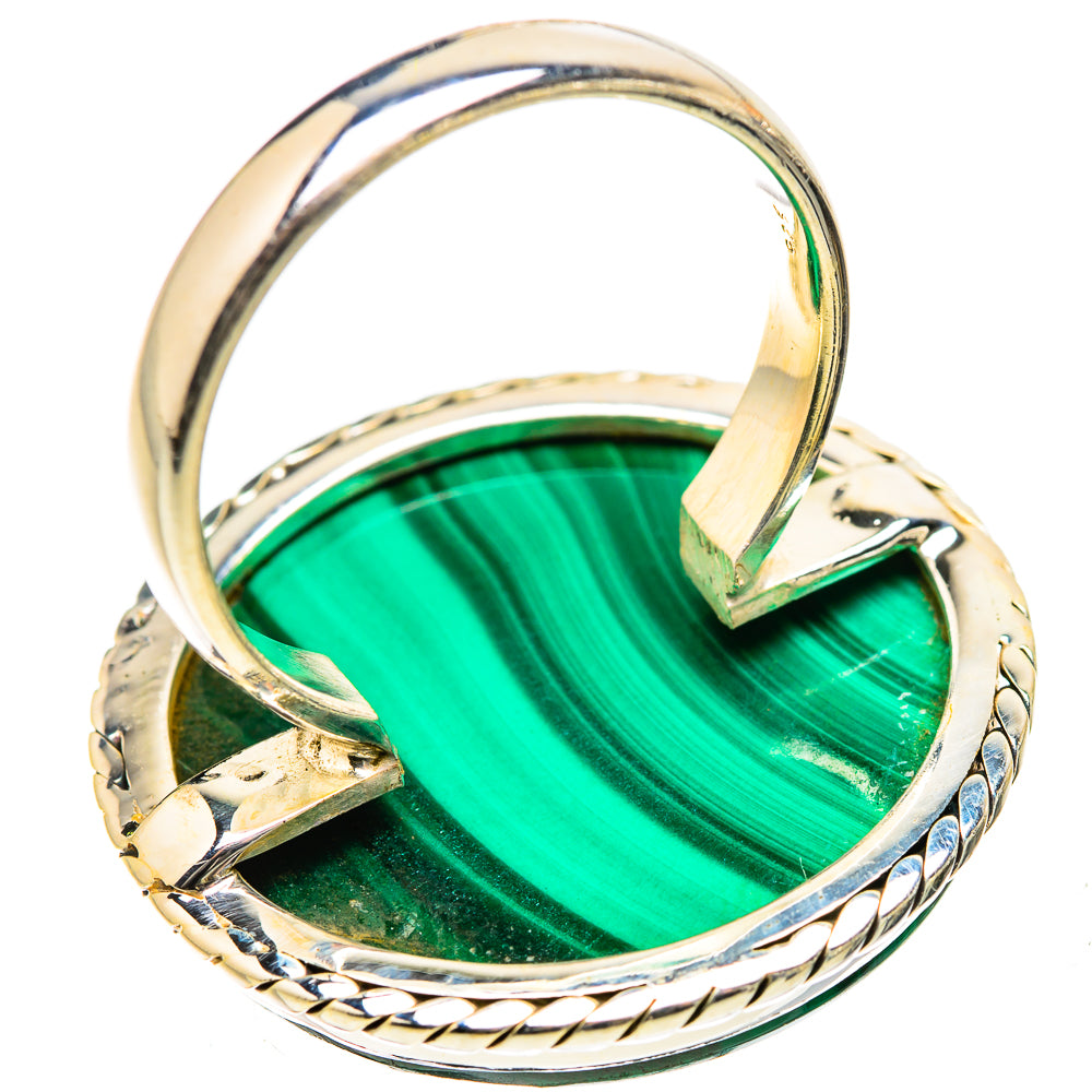 Huge Malachite Ring Size 10 (925 Sterling Silver) RING135584
