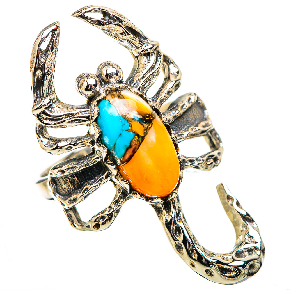 Spiny Oyster Turquoise Ring Size 7.25 (925 Sterling Silver) RING135269