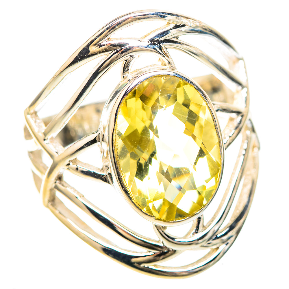 Faceted Citrine Ring Size 7.5 (925 Sterling Silver) RING137086