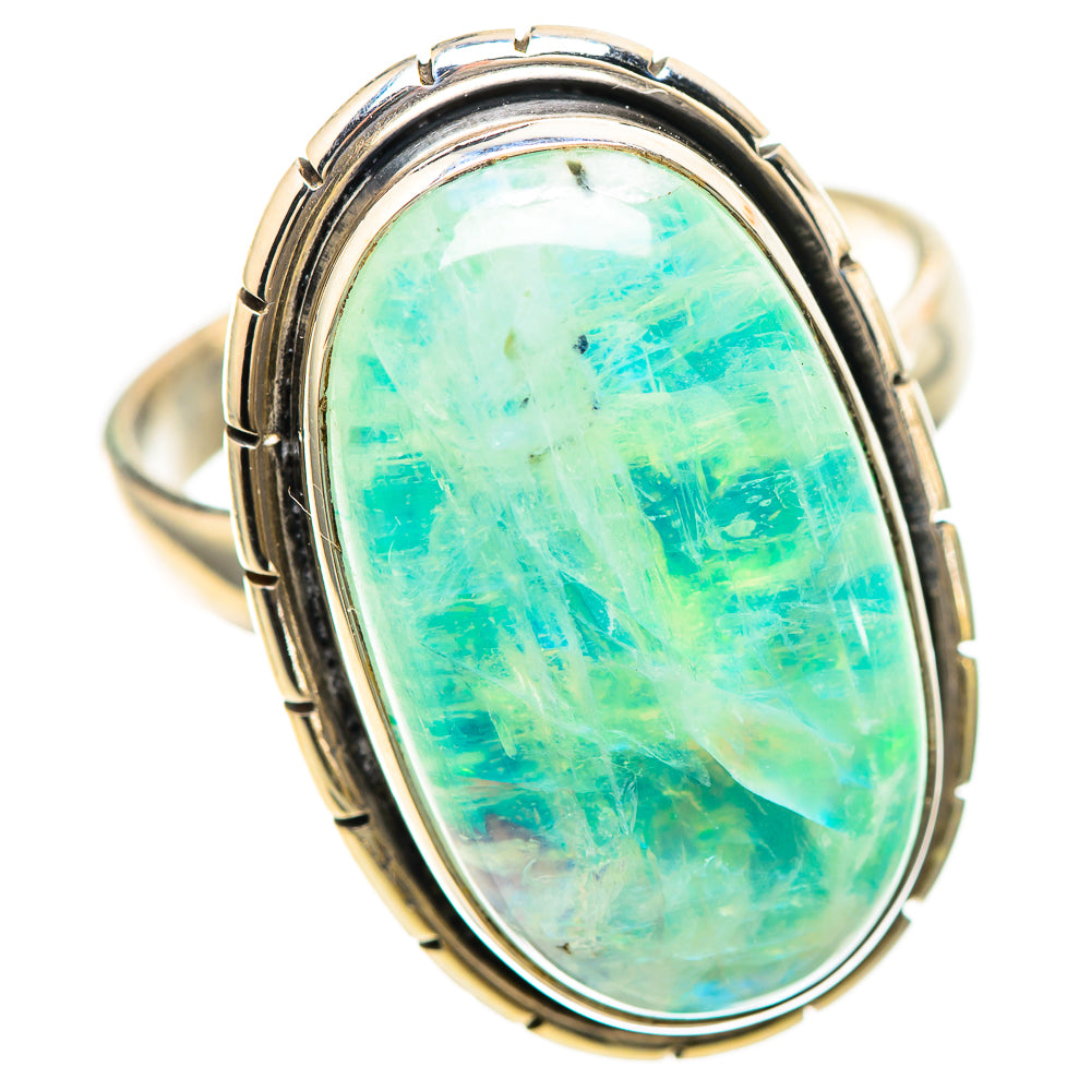 Green Moonstone Ring Size 8.5 (925 Sterling Silver) RING136493