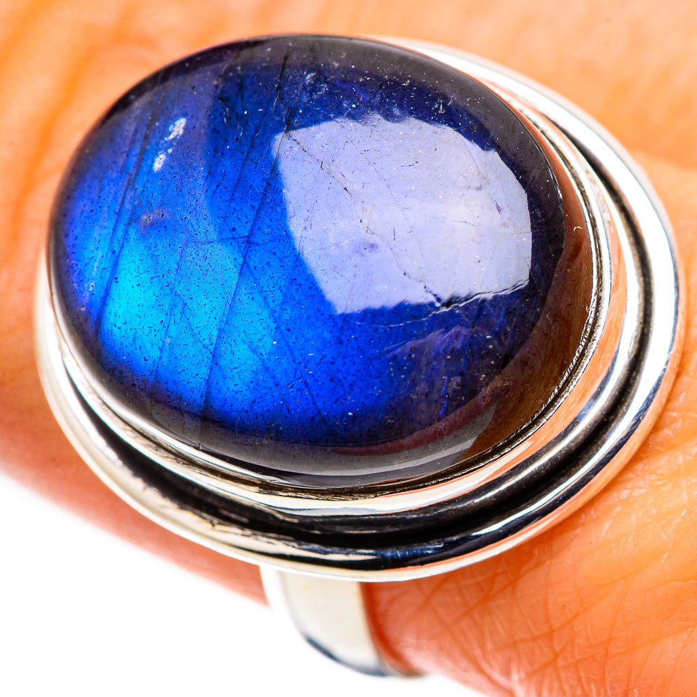 Large Labradorite Ring Size 8.5 (925 Sterling Silver) RING135722