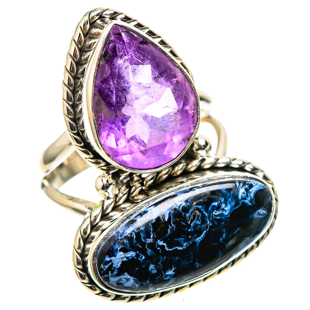 Large Pietersite, Amethyst 925 Sterling Silver Ring Size 6.75 (925 Sterling Silver) RING137789