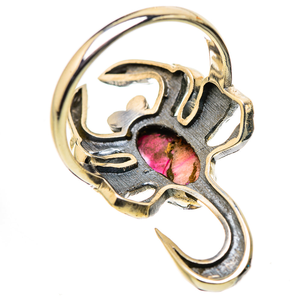 Kingman Pink Dahlia Turquoise Ring Size 8.25 (925 Sterling Silver) RING134776