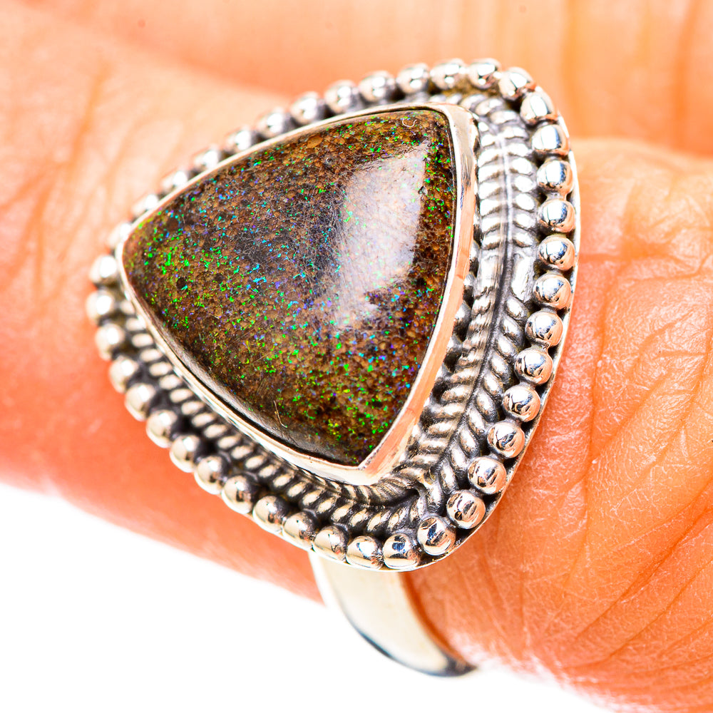 Andamooka Opal 925 Sterling Silver Ring Size 6.25 Ana Co R136322