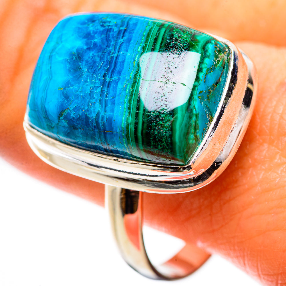 Malachite In Chrysocolla Ring Size 12 (925 Sterling Silver) RING135518