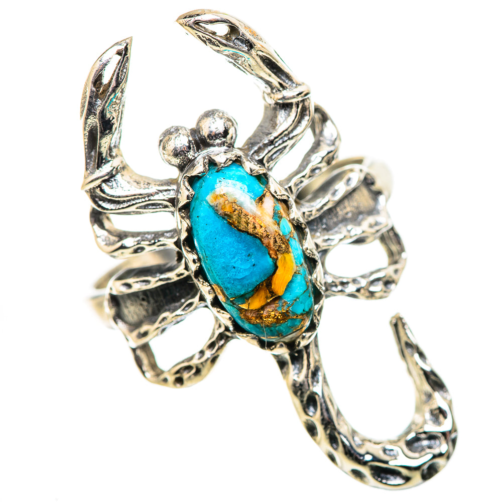 Blue Copper Composite Turquoise Ring Size 9 (925 Sterling Silver) RING134829