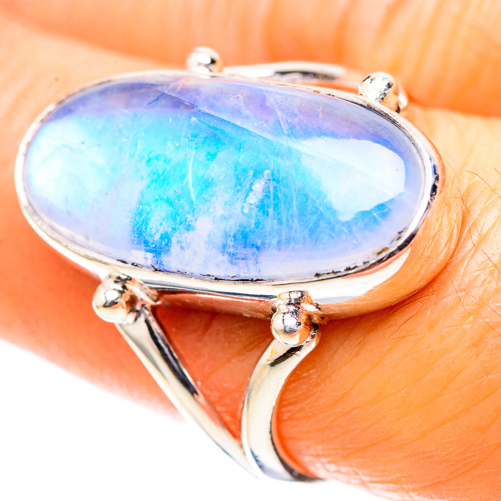 Rainbow Moonstone Ring Size 8 (925 Sterling Silver) RING136683