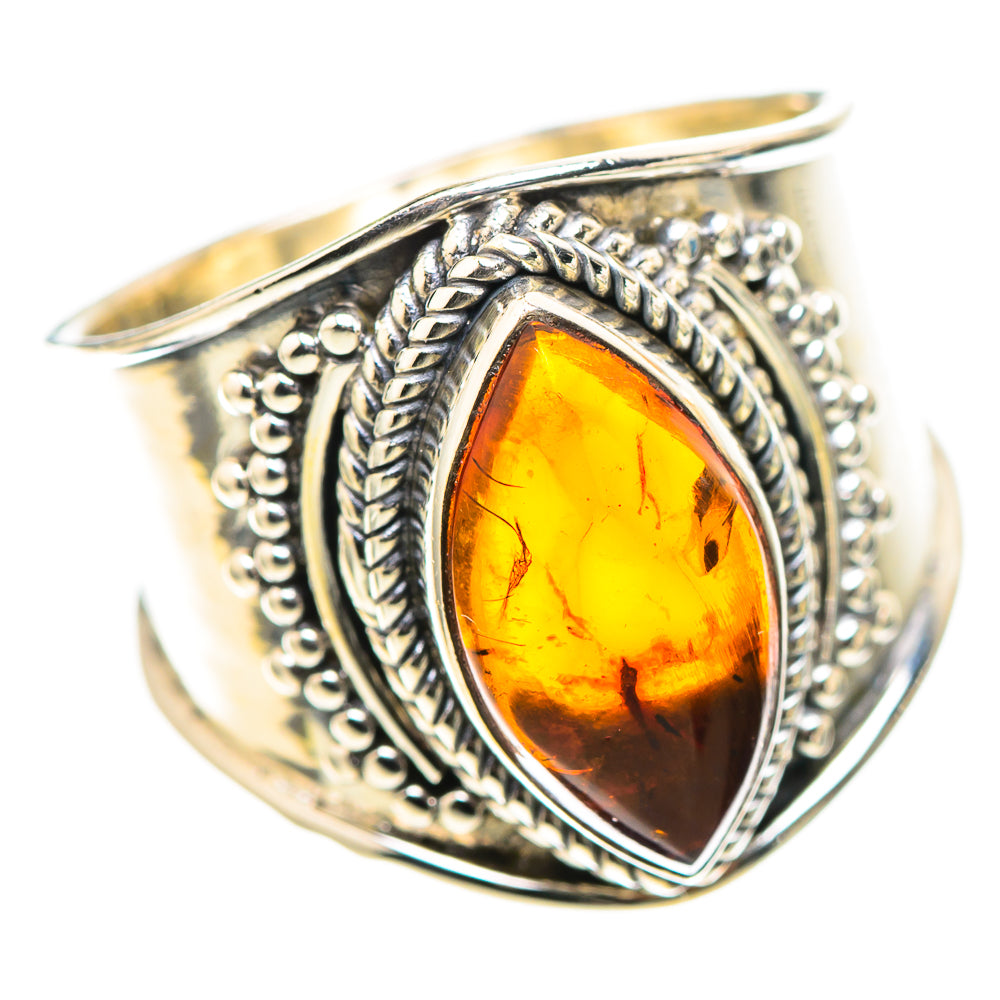 Baltic Amber Ring Size 7.25 (925 Sterling Silver) RING136809