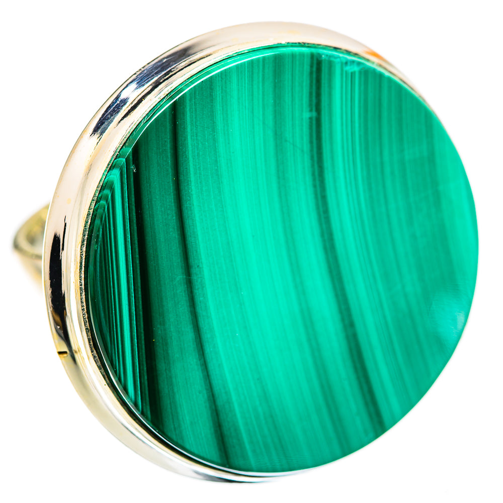 Huge Malachite Ring Size 8.25 (925 Sterling Silver) RING135903