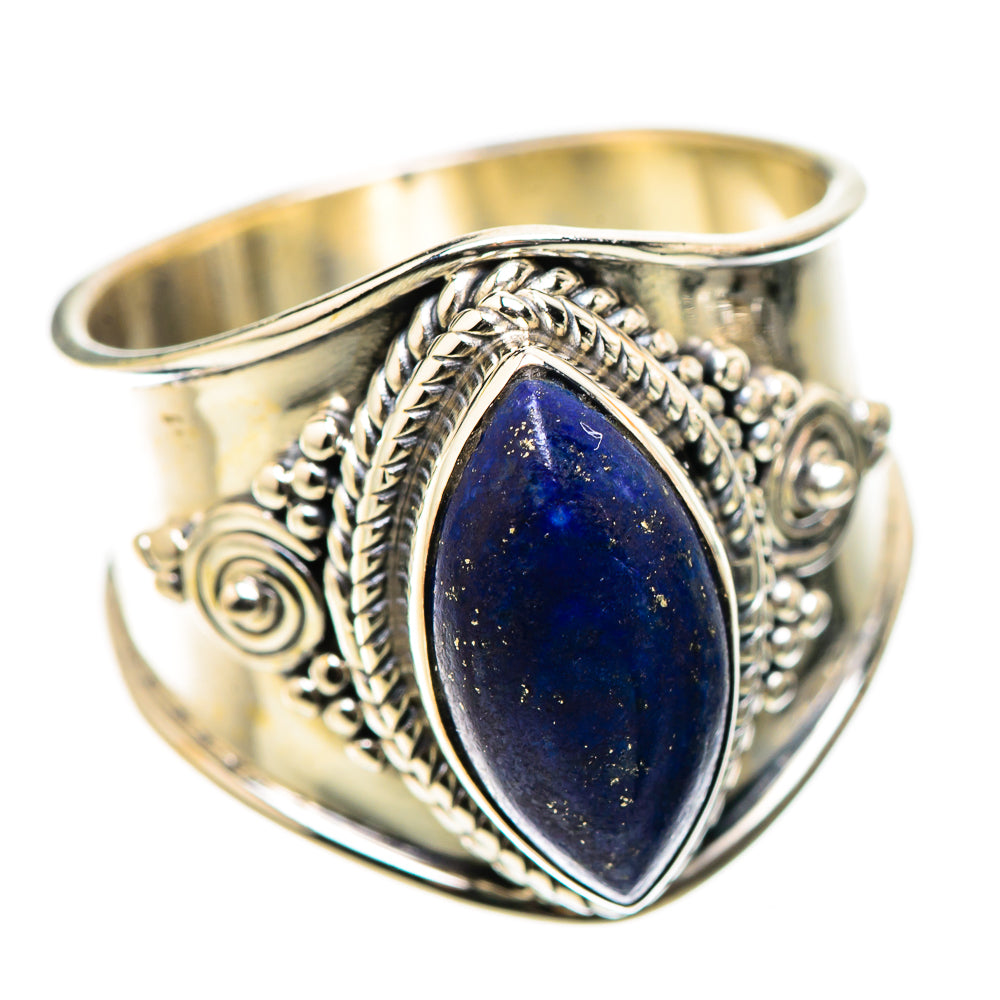 Anasilvercos Lapis Lazuli Ring Size 8.25 (925 Sterling Silver)