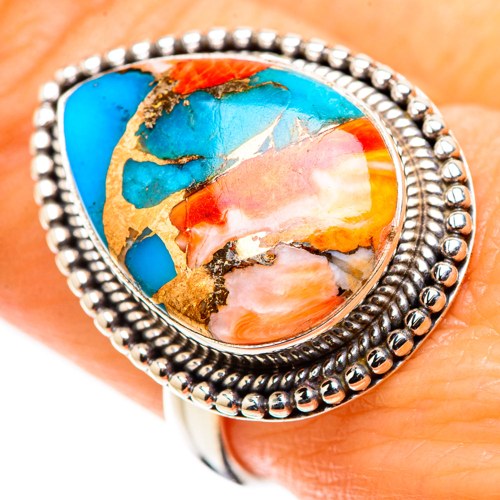 Spiny Oyster Turquoise Ring Size 9 (925 Sterling Silver) RING134875