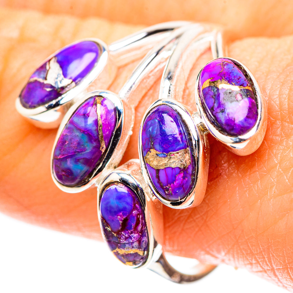 Purple Copper Composite Turquoise 925 Sterling Silver Ring Size 9.75 (925 Sterling Silver) RING137387