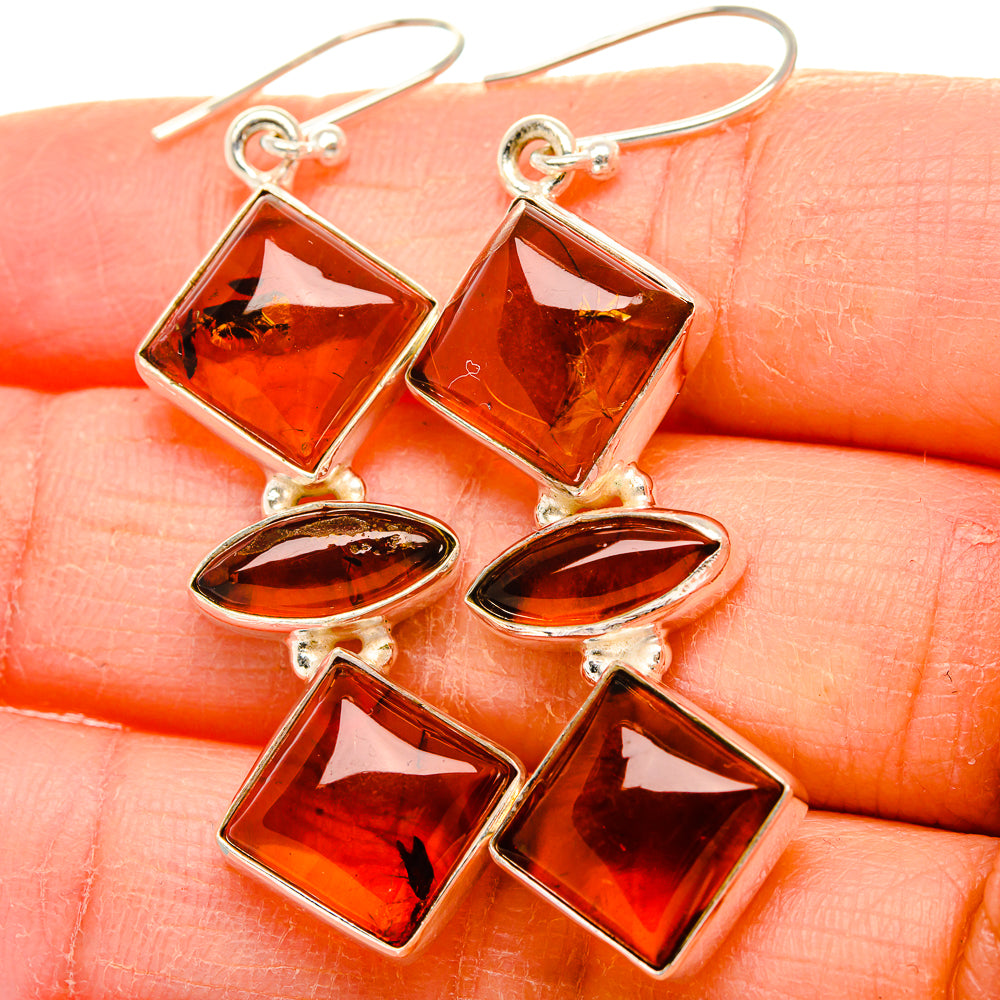 Baltic Amber Earrings 2" (925 Sterling Silver) EARR431803