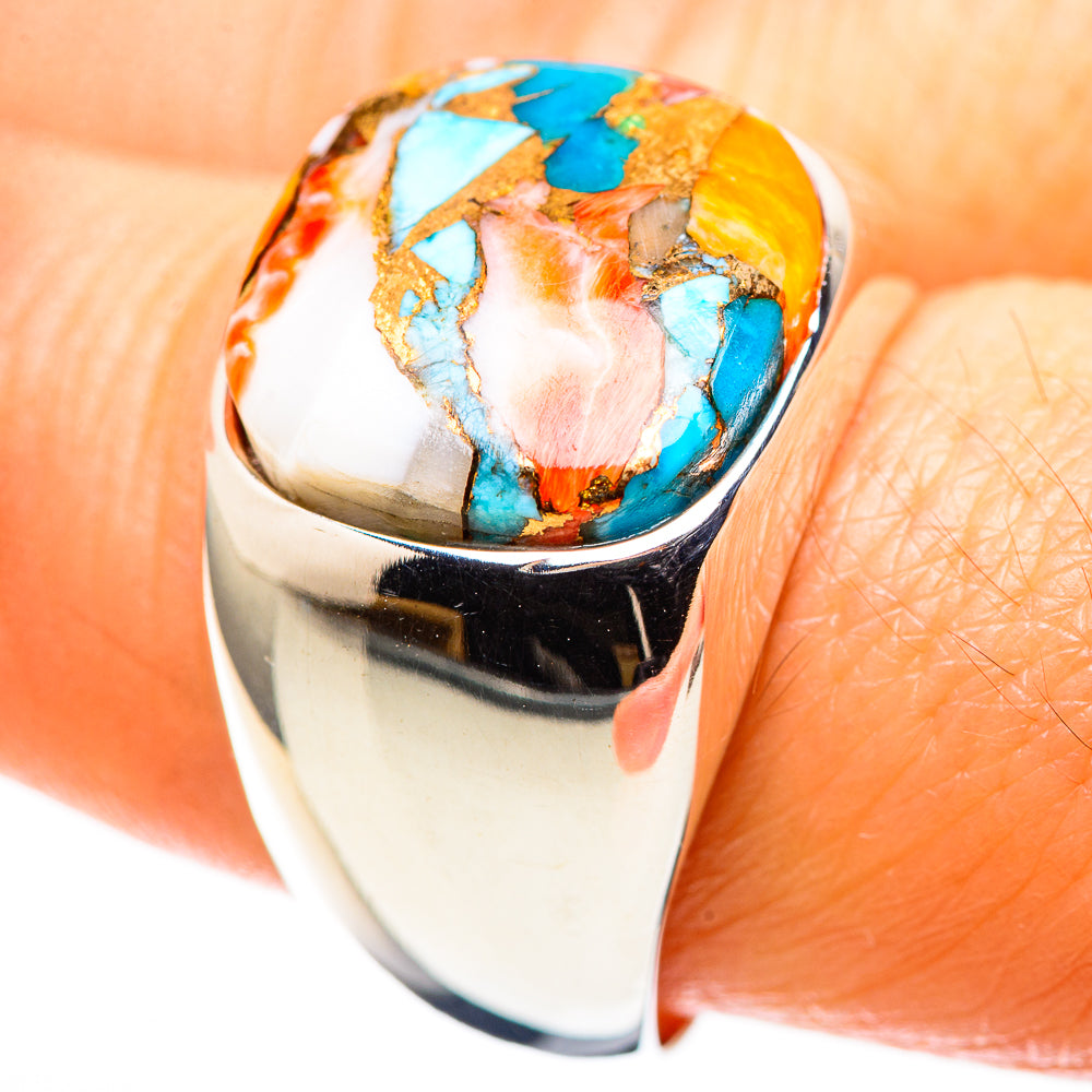 Spiny Oyster Turquoise Ring Size 9 (925 Sterling Silver) RING136820