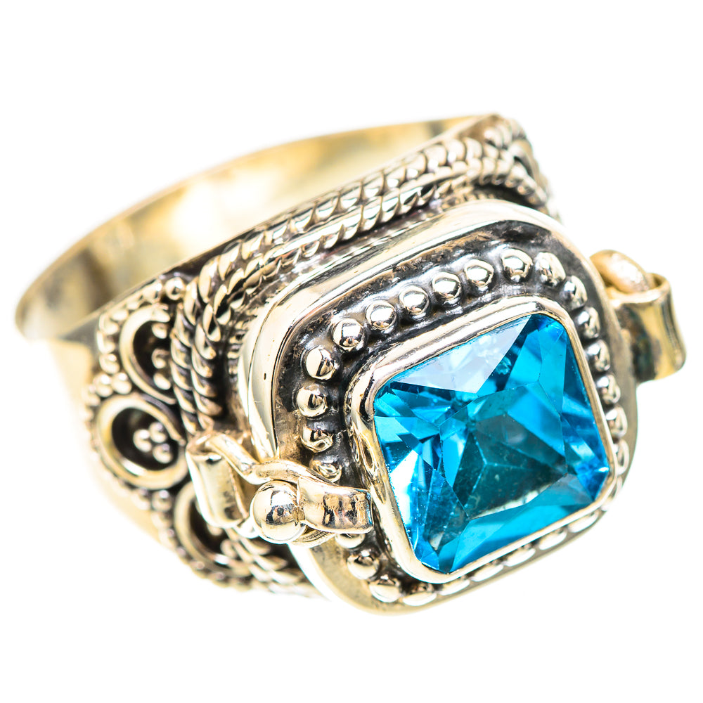 Poison Blue Topaz Ring Size 8.75 (925 Sterling Silver) RING137061