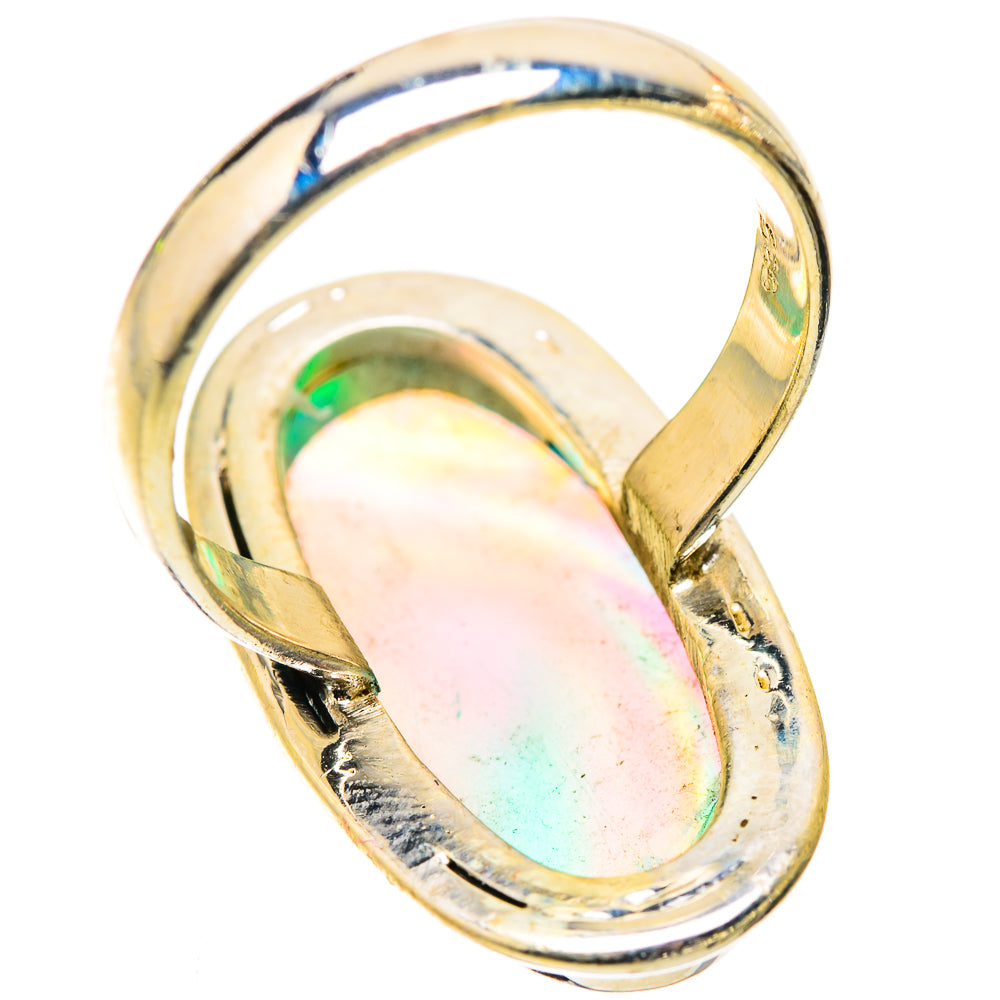 Anasilvercos Aura Opal Ring Size 6.5 (925 Sterling Silver)