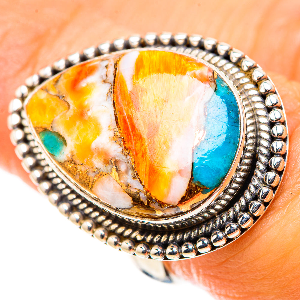 Spiny Oyster Turquoise Ring Size 6.5 (925 Sterling Silver) RING134908