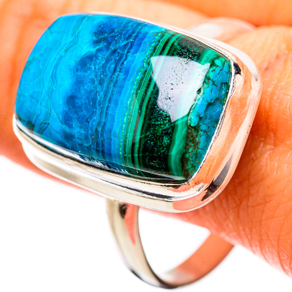 Malachite In Chrysocolla Ring Size 14.25 (925 Sterling Silver) RING135396